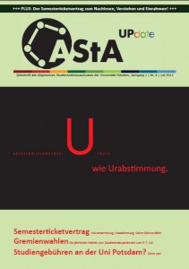 Die Titelseite der 4. Ausgabe von AStA_UPdate